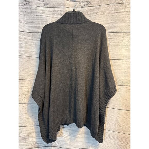 Halogen Wool Poncho Cape Sweater With Toggle Closure O/S - Picture 3 of 4